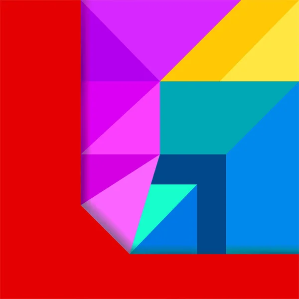 Abstrakter Hintergrund mit bunten geometrischen Figuren, Dreiecken und Linien — Stockvektor
