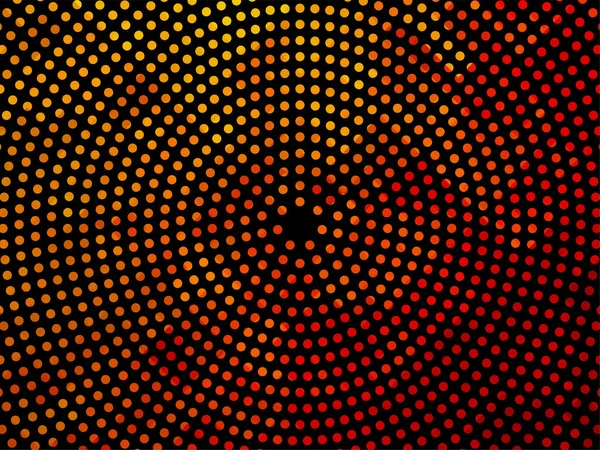 Абстрактный цветной пунктирный фон. Половинчатый радиальный узор — стоковый вектор
