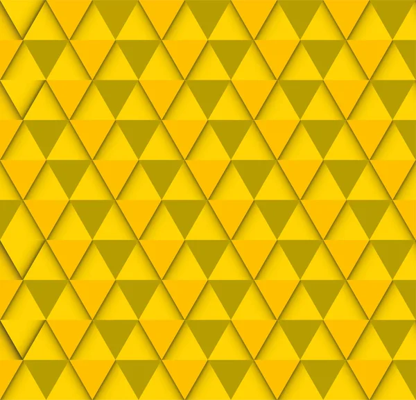 Абстрактний жовтий геометричний фон з трикутників — стоковий вектор