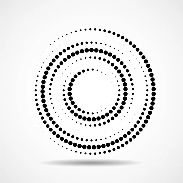 Абстрактные пунктирные круги. Точки в круговой форме. Элемент векторного дизайна — стоковый вектор