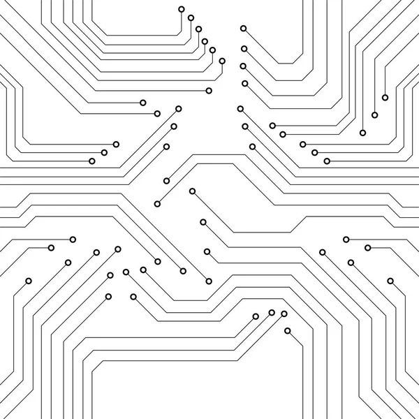 Patrón inconsútil de placa de circuito. Contexto tecnológico — Archivo Imágenes Vectoriales
