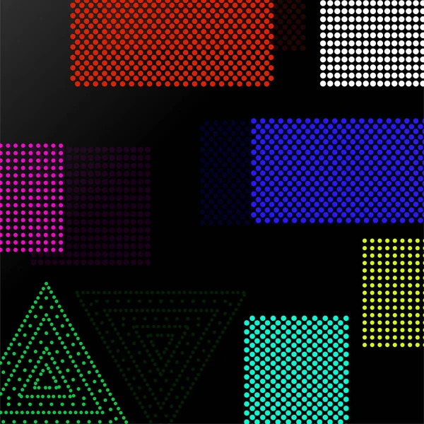 Abstracte achtergrond met kleurrijke pleinen en driehoeken, geometrische vormen — Stockvector