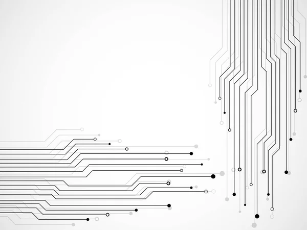 Abstracte achtergrond met printplaat, technologie achtergrond — Stockvector