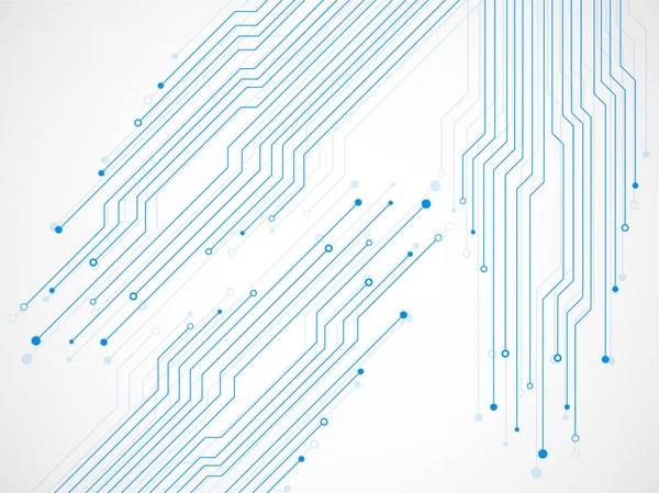 Fondo abstracto con placa de circuito, fondo de tecnología colorida — Archivo Imágenes Vectoriales