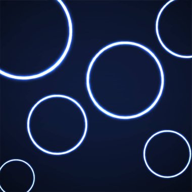 Tasarım için Neon çevrelerle soyut arka plan