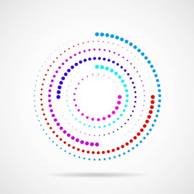 Soyut noktalı daireler. Dairesel formda noktalar