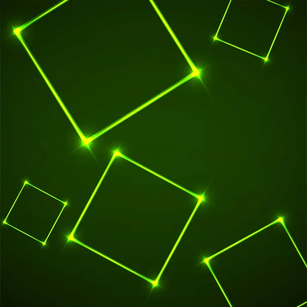 Fond abstrait avec des carrés néon pour le design — Image vectorielle