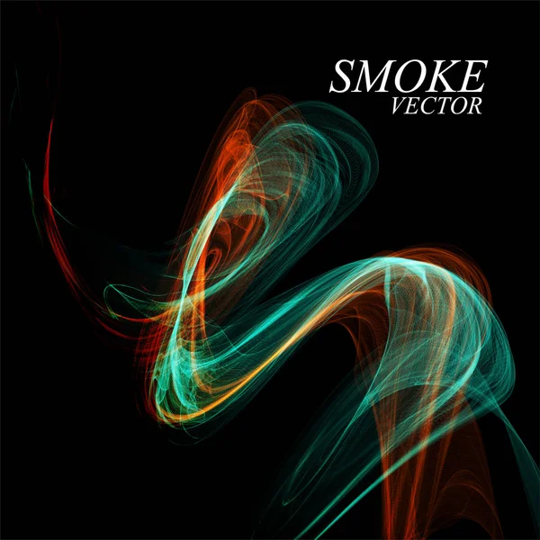 siyah arka plan üzerine izole soyut renkli duman