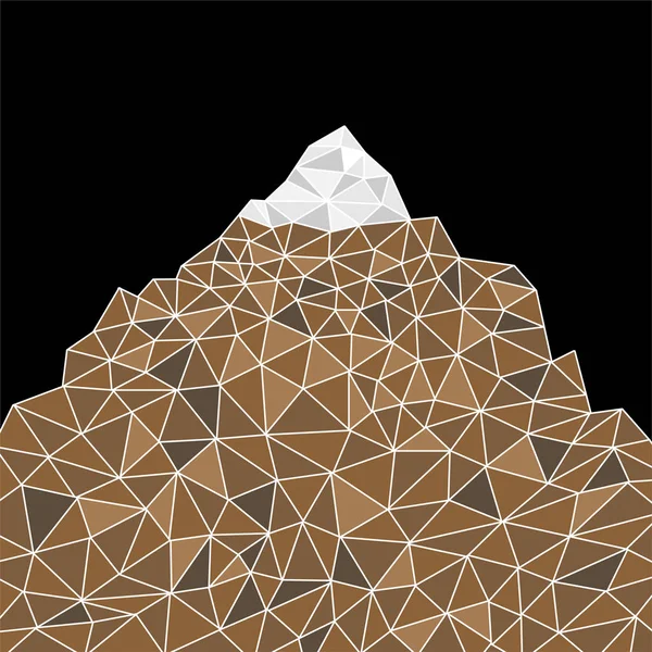Montanha abstrata em estilo poligonal. Montanha com triângulos — Vetor de Stock