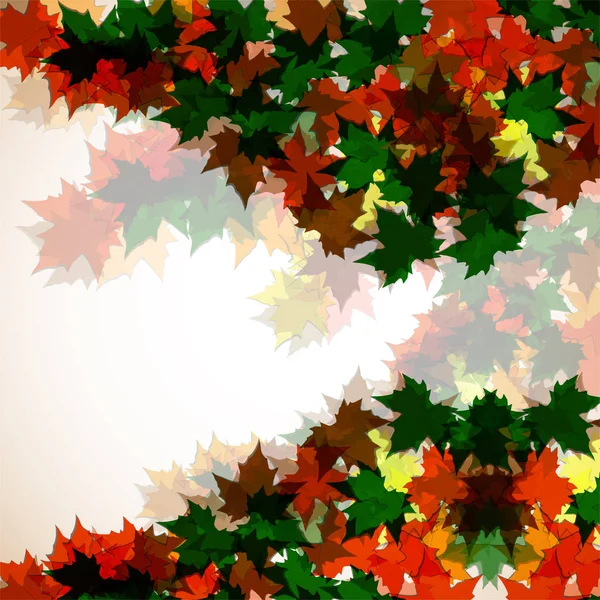 Autumn background of maple leaves. Colofrul image, vector illustration eps 10 — Stock Vector