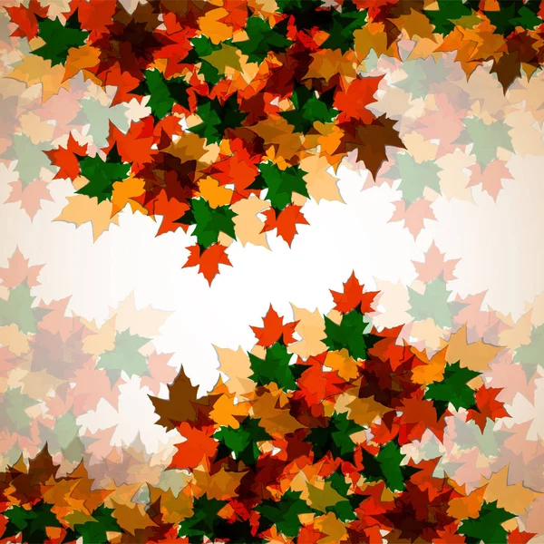 Autumn background of maple leaves. Colofrul image, vector illustration eps 10 — Stock Vector
