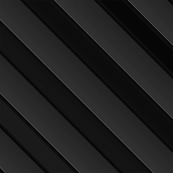 Fond noir de rayures avec ombre, bannière géométrique, vecteur — Image vectorielle