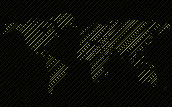 Αφηρημένη Παγκόσμιος Χάρτης με τις γραμμές. Ρίγες παγκόσμιο χάρτη. Διάνυσμα — Διανυσματικό Αρχείο