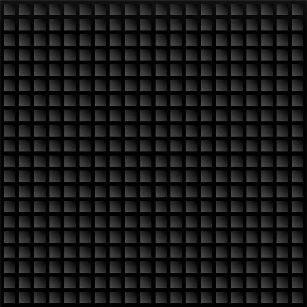 Black background with squares, vector geometric pattern — Stock Vector