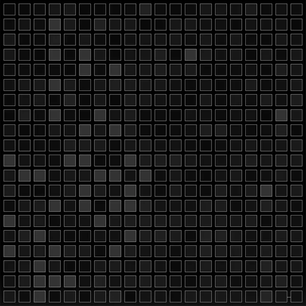 Černé pozadí s čtverci, geometrický vzor vektoru — Stockový vektor