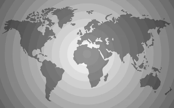 Абстрактная карта мира полутоновых кругов, вектор — стоковый вектор