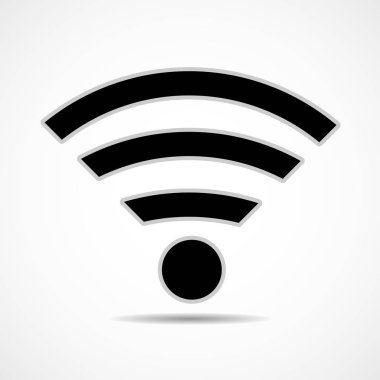 WiFi işareti. Kablosuz ağ kutsal kişilerin resmi. WiFi alanına