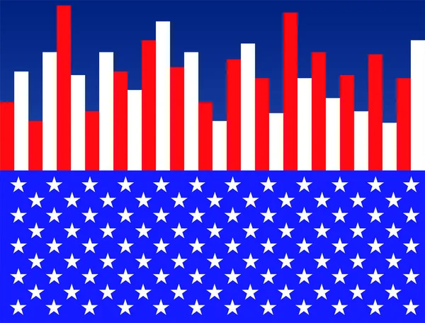 Fundo vetorial da bandeira EUA como equalizador — Vetor de Stock