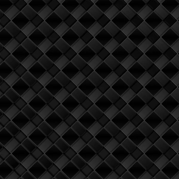 Fondo negro de rayas con sombra, estandarte geométrico — Vector de stock