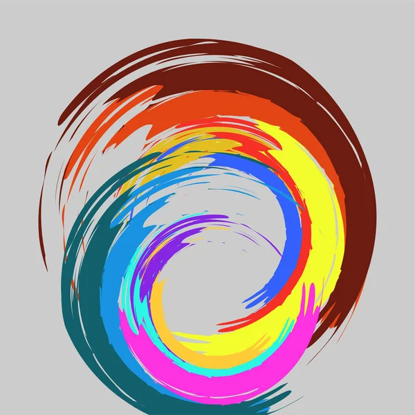 Course de brosse cercles colorés pour votre conception — Image vectorielle