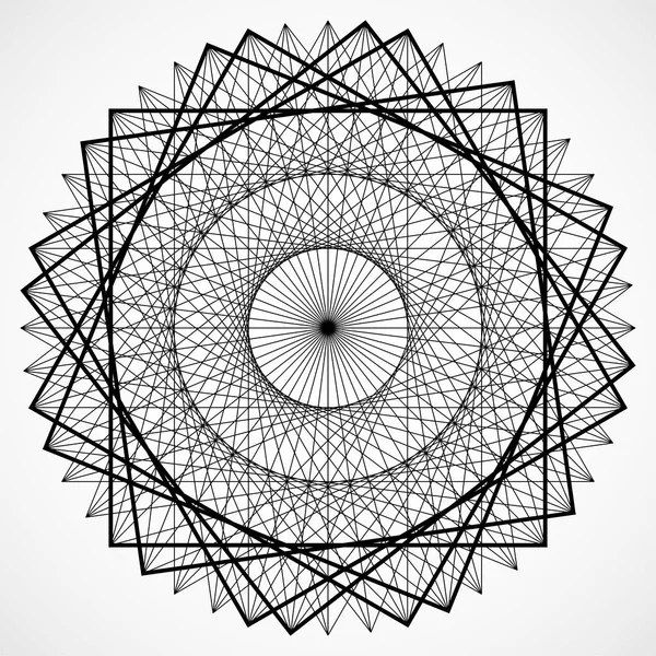 Vektor Drahtgitter polygonales Element, geometrische Figur mit verbundenen Linien — Stockvektor