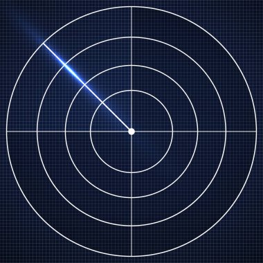 Radar ekran arkaplan, askeri arama sistemi, taramalı sonar ekran