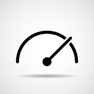 Hız göstergesi, takometre, ok ile imzala, sembol hızölçer