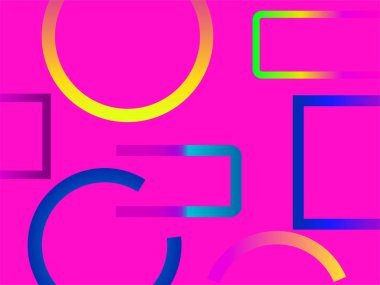 Parlak renk figürlü geometrik arkaplan, gradyan biçimi