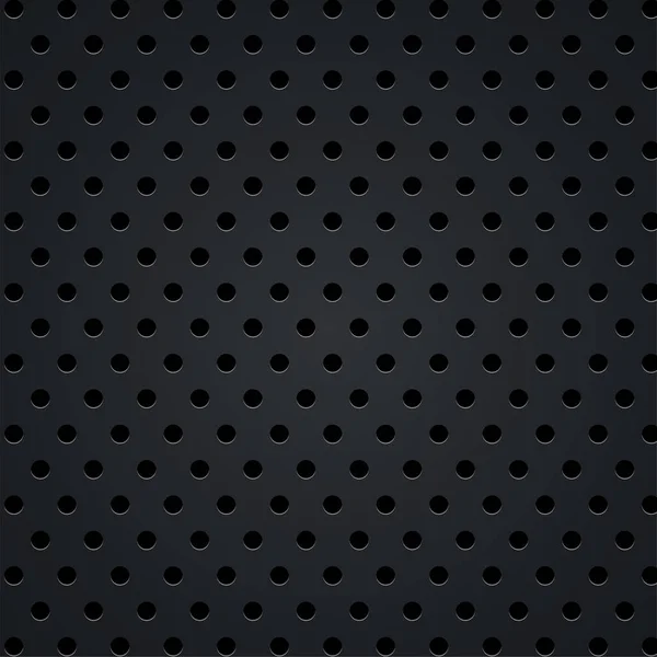Texture métallique noire des trous, motif demi-teinte — Image vectorielle