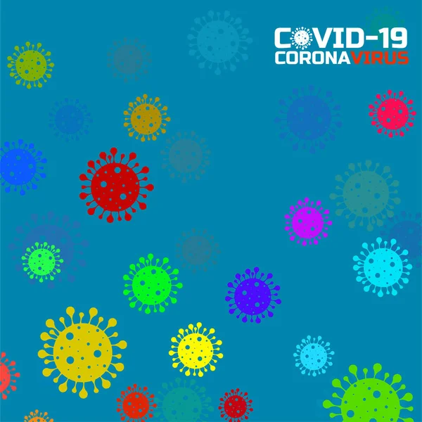 Coronavirus Bakgrund Med Bakterier Vetenskap Och Medicin Koncept Abstrakt Vektor — Stock vektor