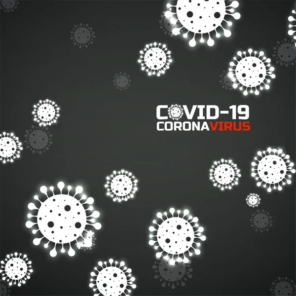 Coronavirus Background Glowing Bacteria Science Medicine Concept Abstract Vector Illustration — Stock Vector