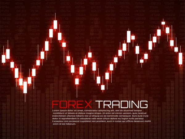 Börse Mit Leuchtenden Japanischen Kerzen Grafikdesign Für Den Devisenhandel Abstrakter — Stockvektor