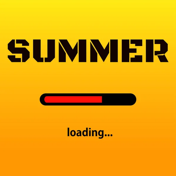 stock vector Summer is loading. Vector progress loading bar