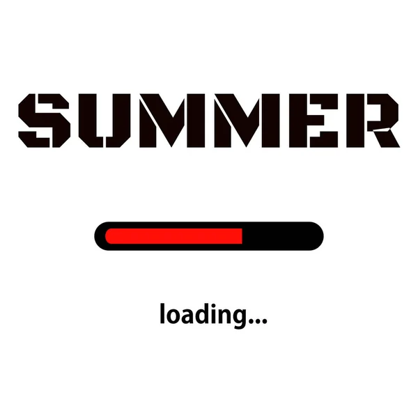 stock vector Summer is loading. Vector progress loading bar