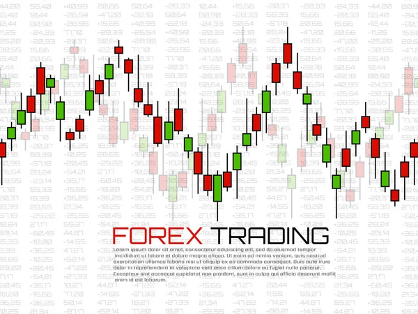 Akciový Trh Japonskými Svíčkami Forex Obchodování Grafický Design Koncept Abstraktní — Stockový vektor