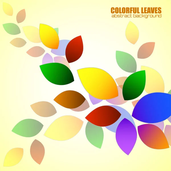 Abstract Colorful Leaves Nature Background Vector Illustration — Stock Vector