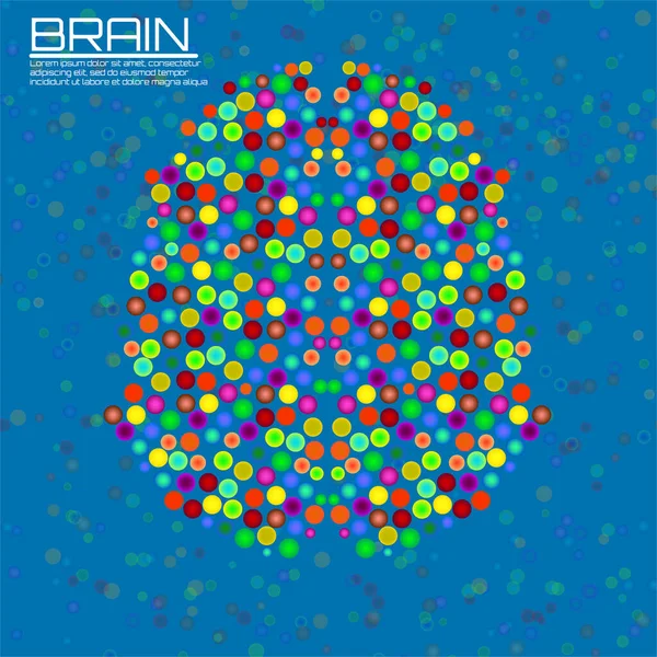 Abstract Human Brain Colorful Circles Creative Concept Your Design — Stock Vector