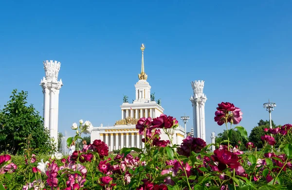 Moskau Russland Juni 2020 Der Hauptpavillon Auf Der Ausstellung Der — Stockfoto