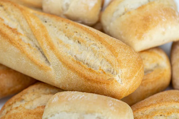 Mnoho Bochníků Chleba Popředí — Stock fotografie