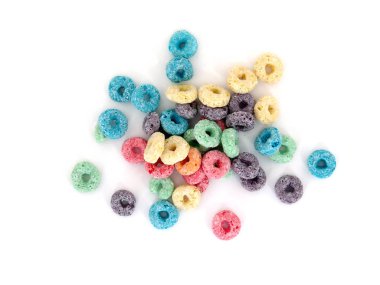 Mısır gevreği renkli elebaşı beyaz arka plan üzerinde izole