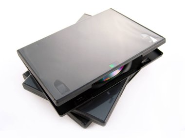 beyaz izole cds için siyah durumlarda 