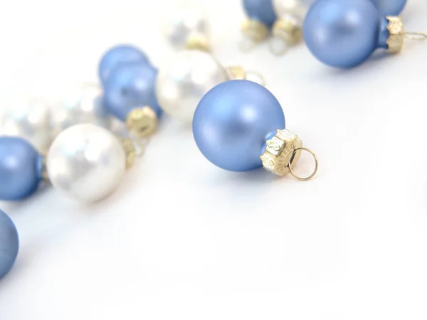 Голубые Рождественские Игрушки Шарики — стоковое фото