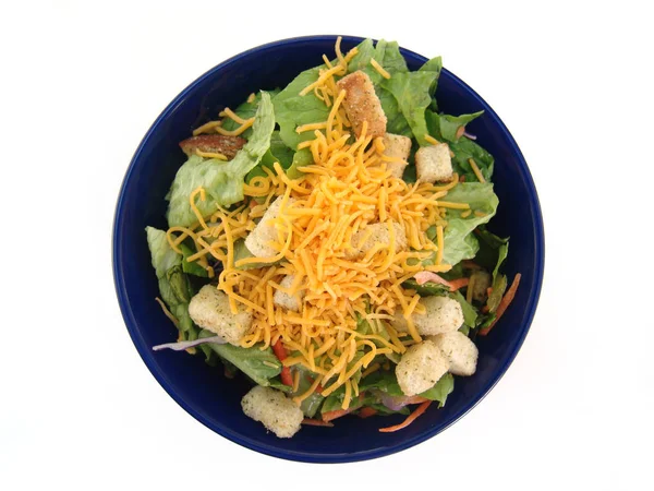 Bowl Salad Isolated White Background — Stock Photo, Image