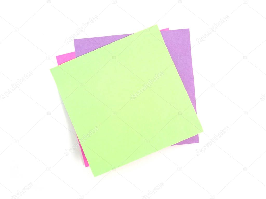 sticky colorful empty papers for notes 