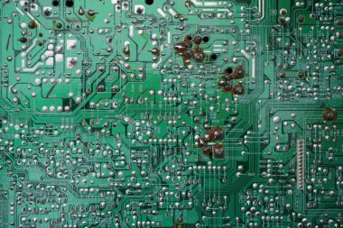 Eski elektronik cihaz elektronik devre panosu