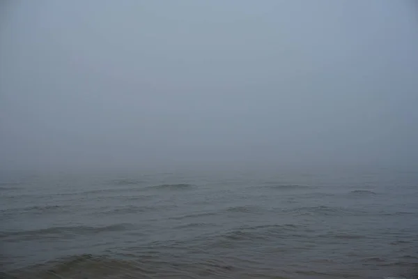 Niebla Sobre Lago Grande Fría Mañana Noviembre — Foto de Stock