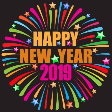 mutlu yeni yıl 2019 afiş vektör formatında yeni yıl partisi terfin için kullanılabilir