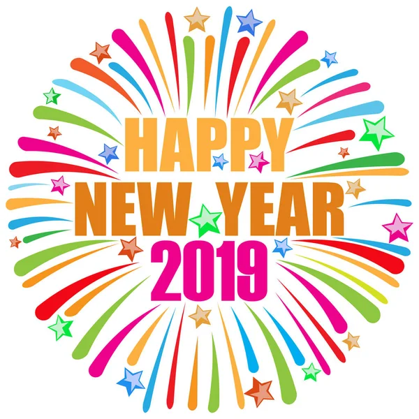 快乐新的一年2019年横幅提供矢量格式为您的新年党推广 — 图库矢量图片