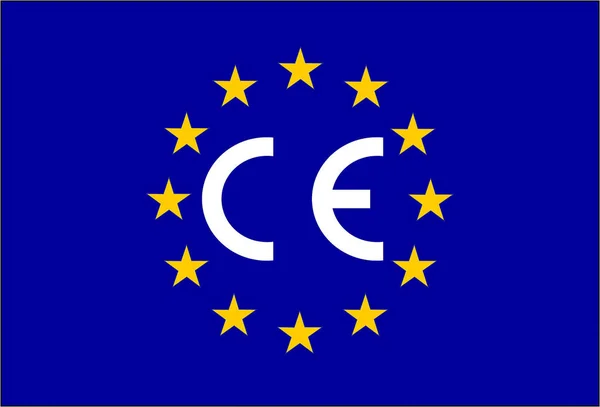 Etiqueta Marcado Una Bandera Europea —  Fotos de Stock