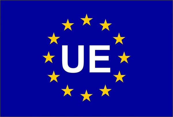 União Europeia Símbolo Bandeira — Fotografia de Stock